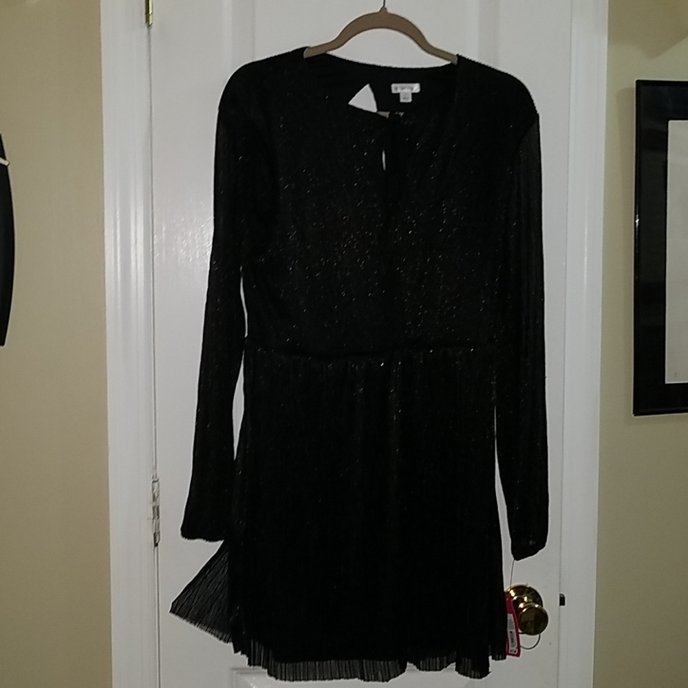 Xhilaration Sparkling Black dress szLG Fabulous